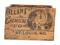 A Folk Art Carved and Painted Wood Box