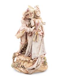 A Teplitz Pottery Figural Group