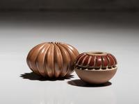 Miniature Pottery Melon Jars