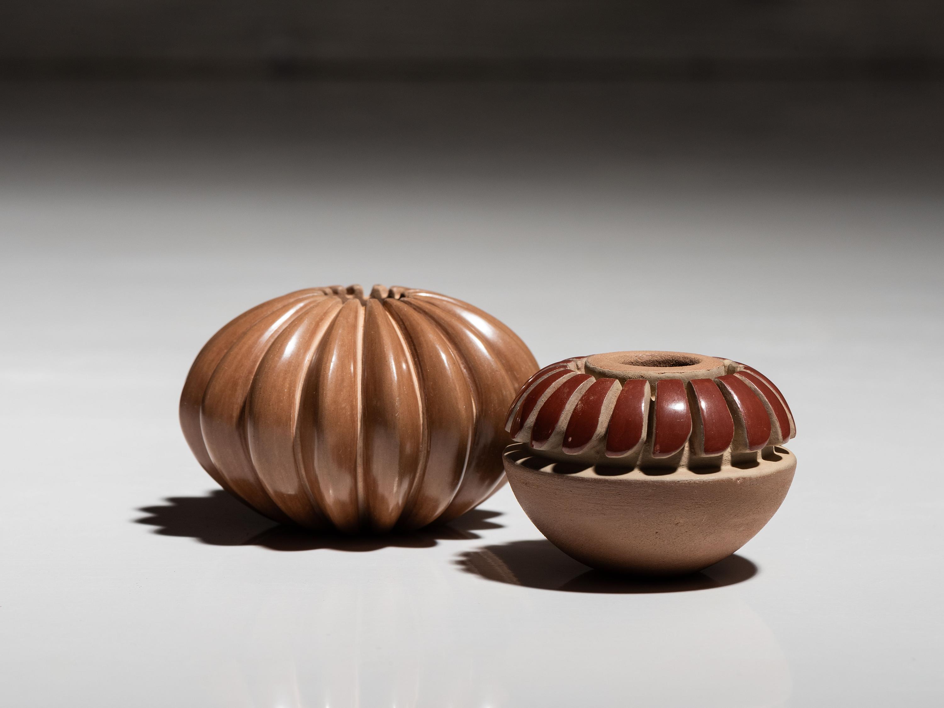 Miniature Pottery Melon Jars