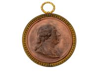 A Terracotta Portrait Medallion by Jean-Baptiste Nini — (Italian, 1717-1786)