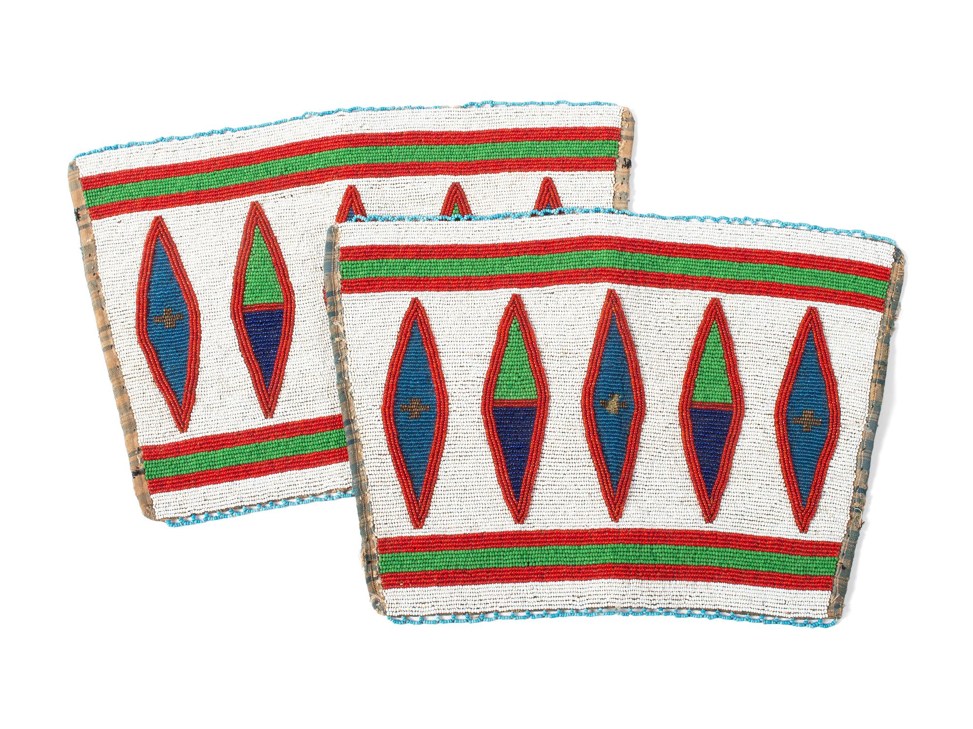 Blackfeet Beaded Canvas Cuffs