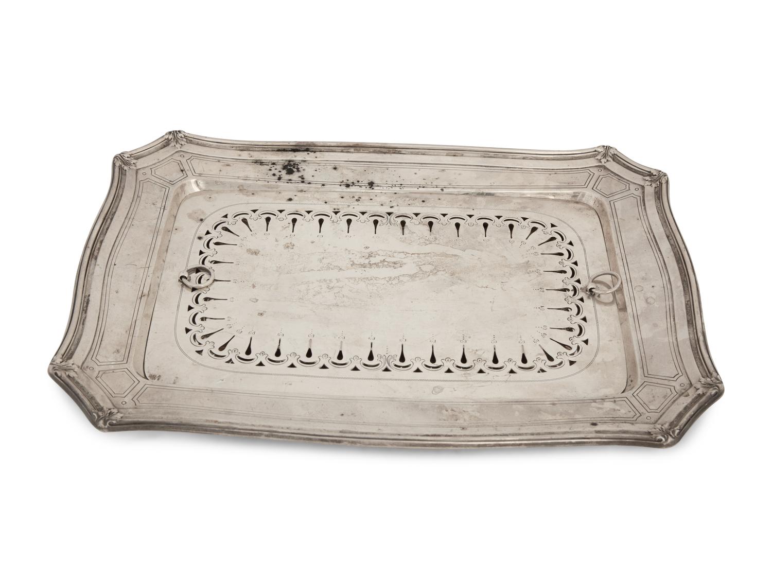 A Tiffany & Co. Silver Asparagus Tray — New York, Circa 1910