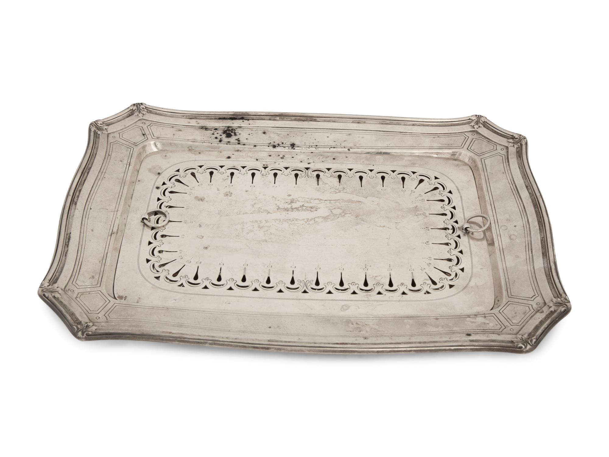 A Tiffany & Co. Silver Asparagus Tray — New York, Circa 1910