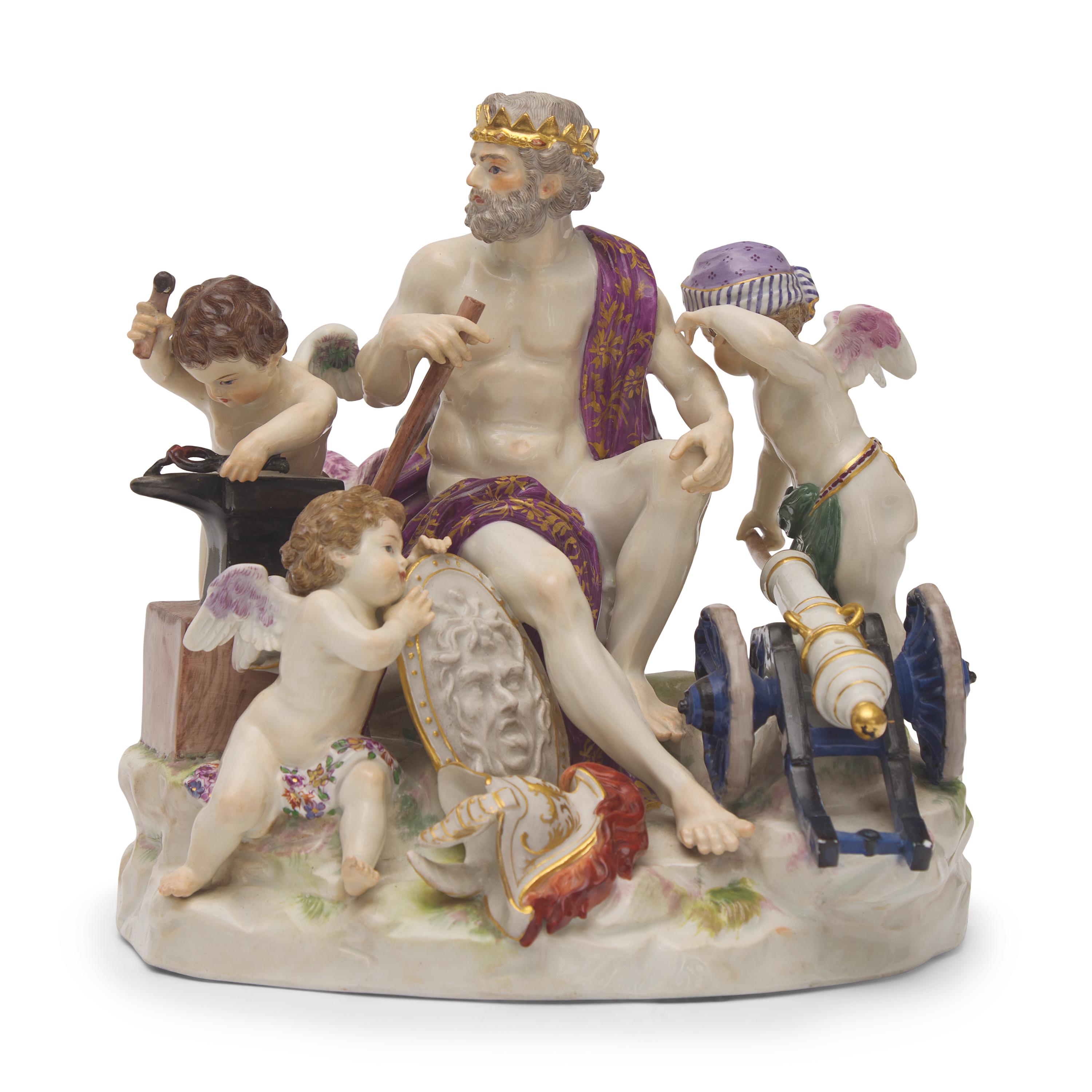 A Meissen Porcelain Figural Group Emblematic of Fire
