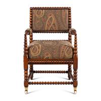 An English Turned Walnut Armchair