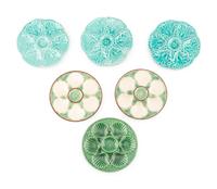 A Group of Majolica Oyster Plates