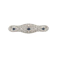 ART DECO, DIAMOND AND SAPPHIRE BROOCH
