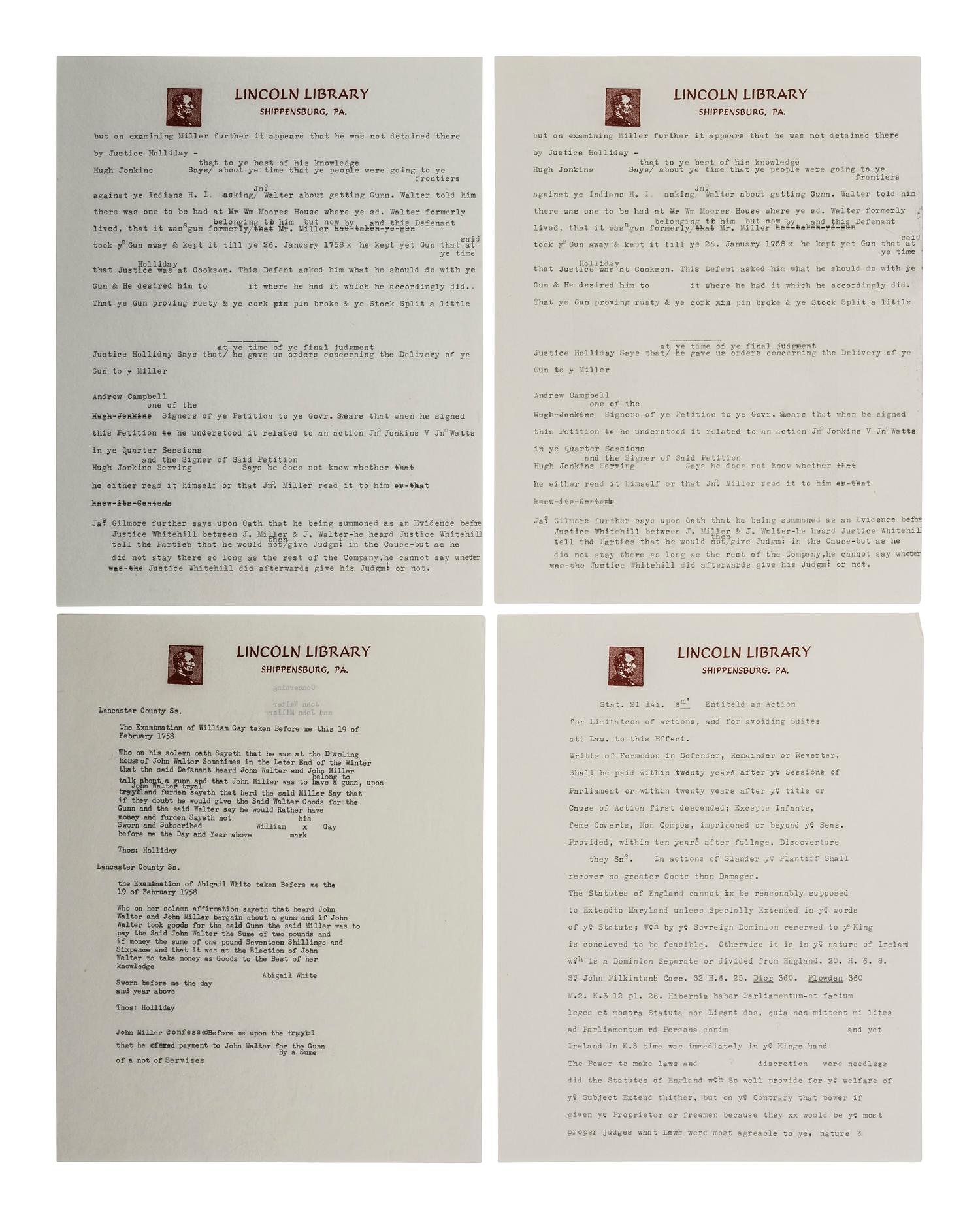 SHIPPEN, Edward, Jr. (1729-1806). A collection of legal documents.