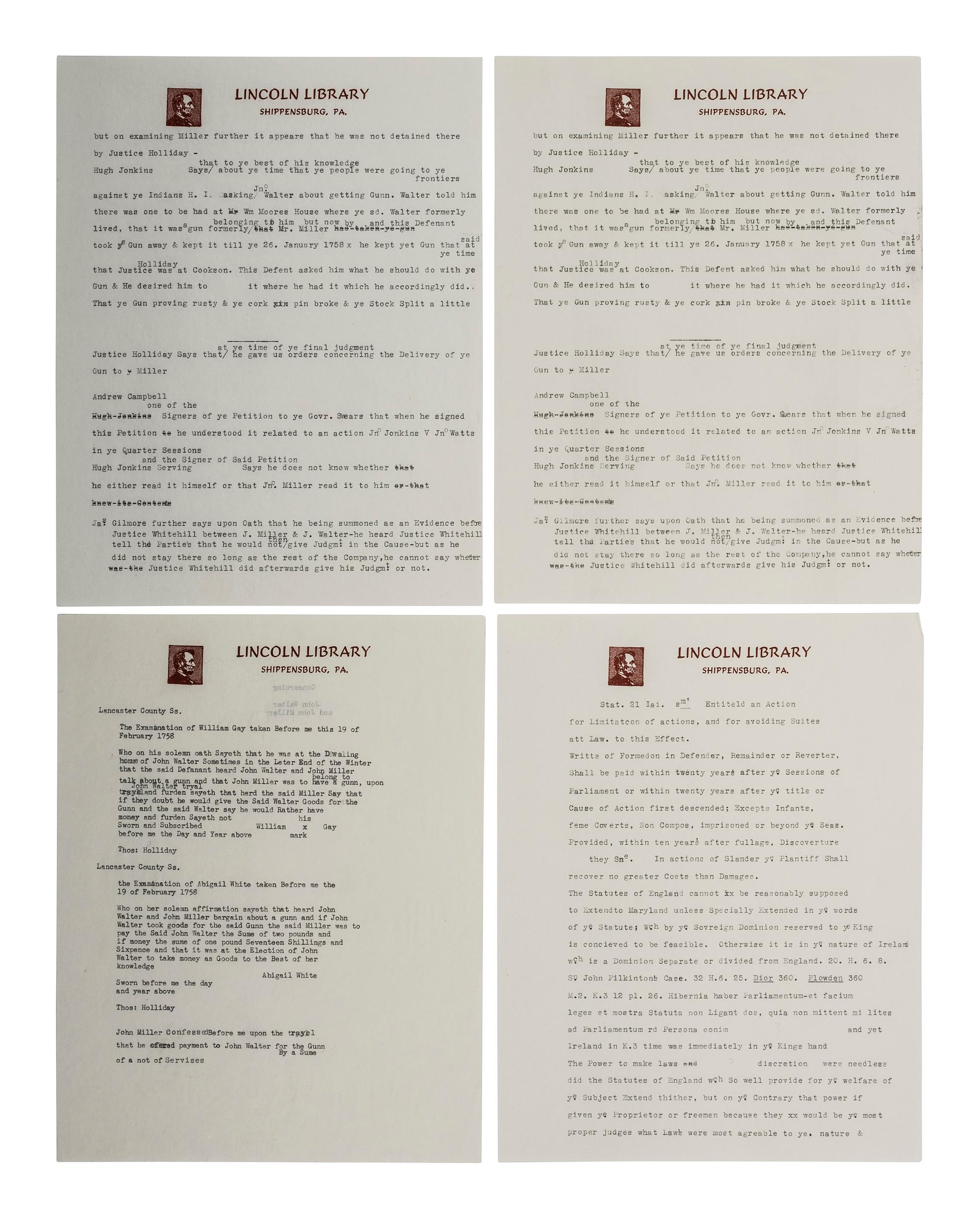 SHIPPEN, Edward, Jr. (1729-1806). A collection of legal documents.