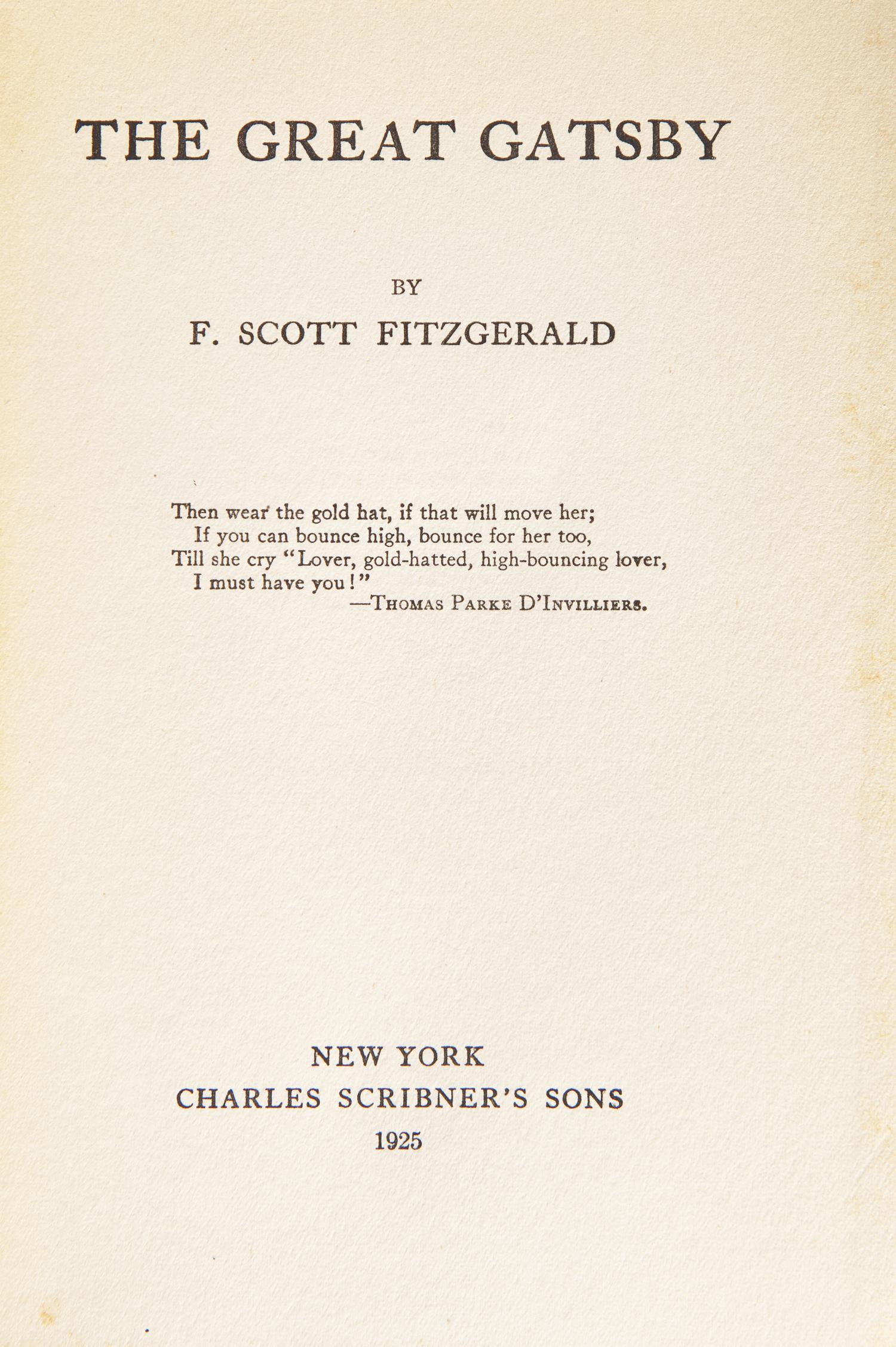 [Literature] Fitzgerald, F. Scott. The Great Gatsby