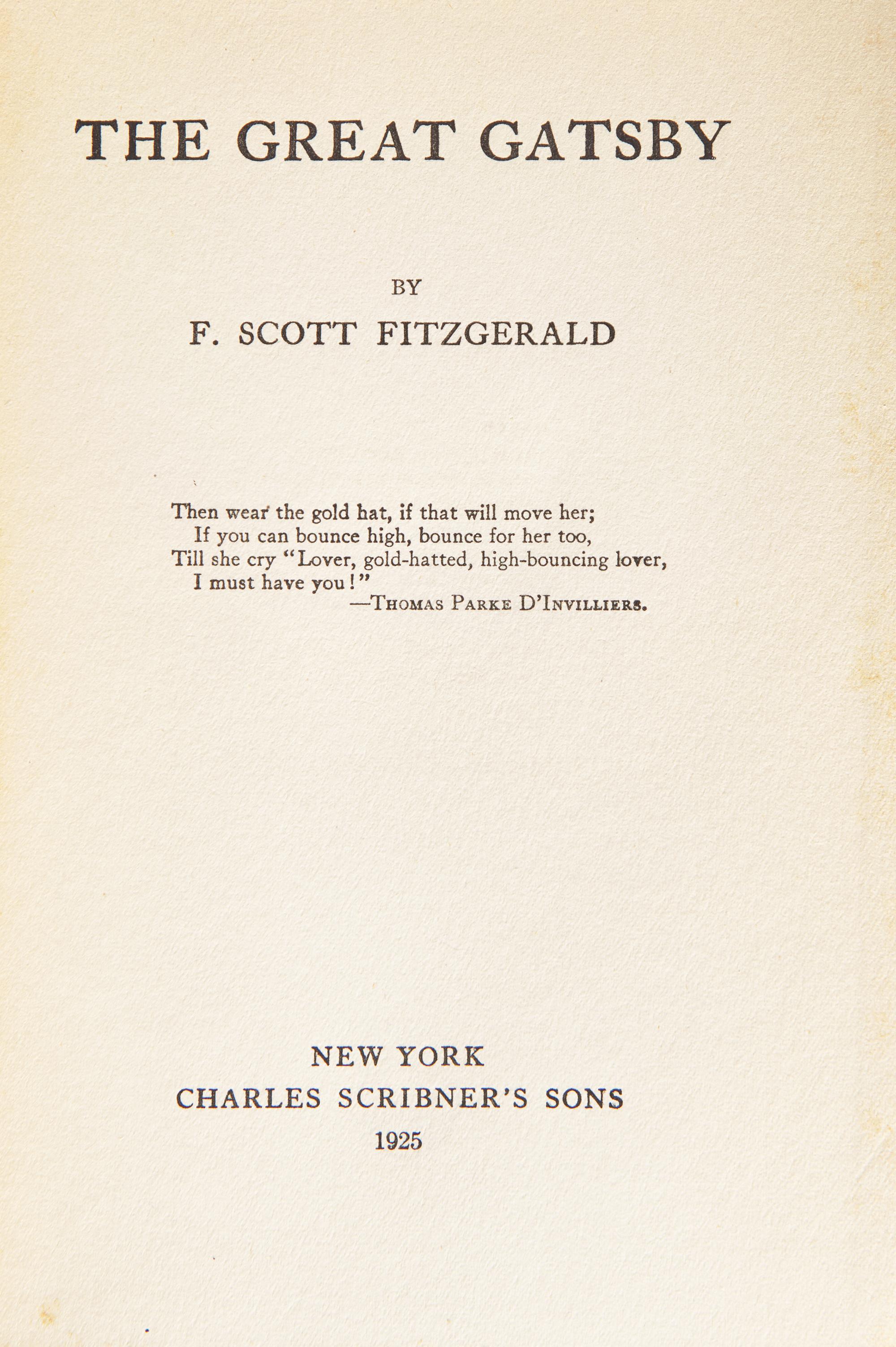 [Literature] Fitzgerald, F. Scott. The Great Gatsby