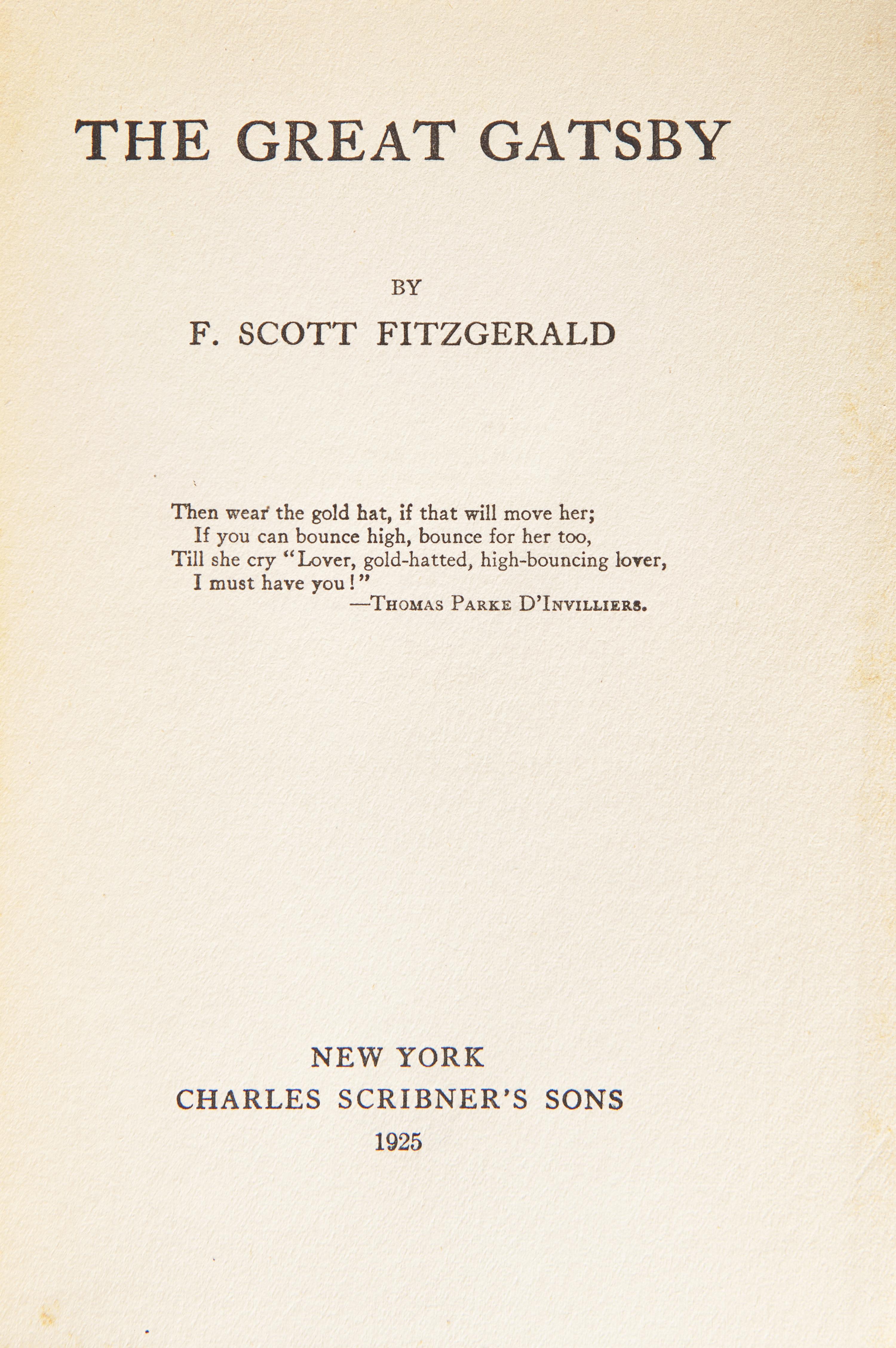 [Literature] Fitzgerald, F. Scott. The Great Gatsby