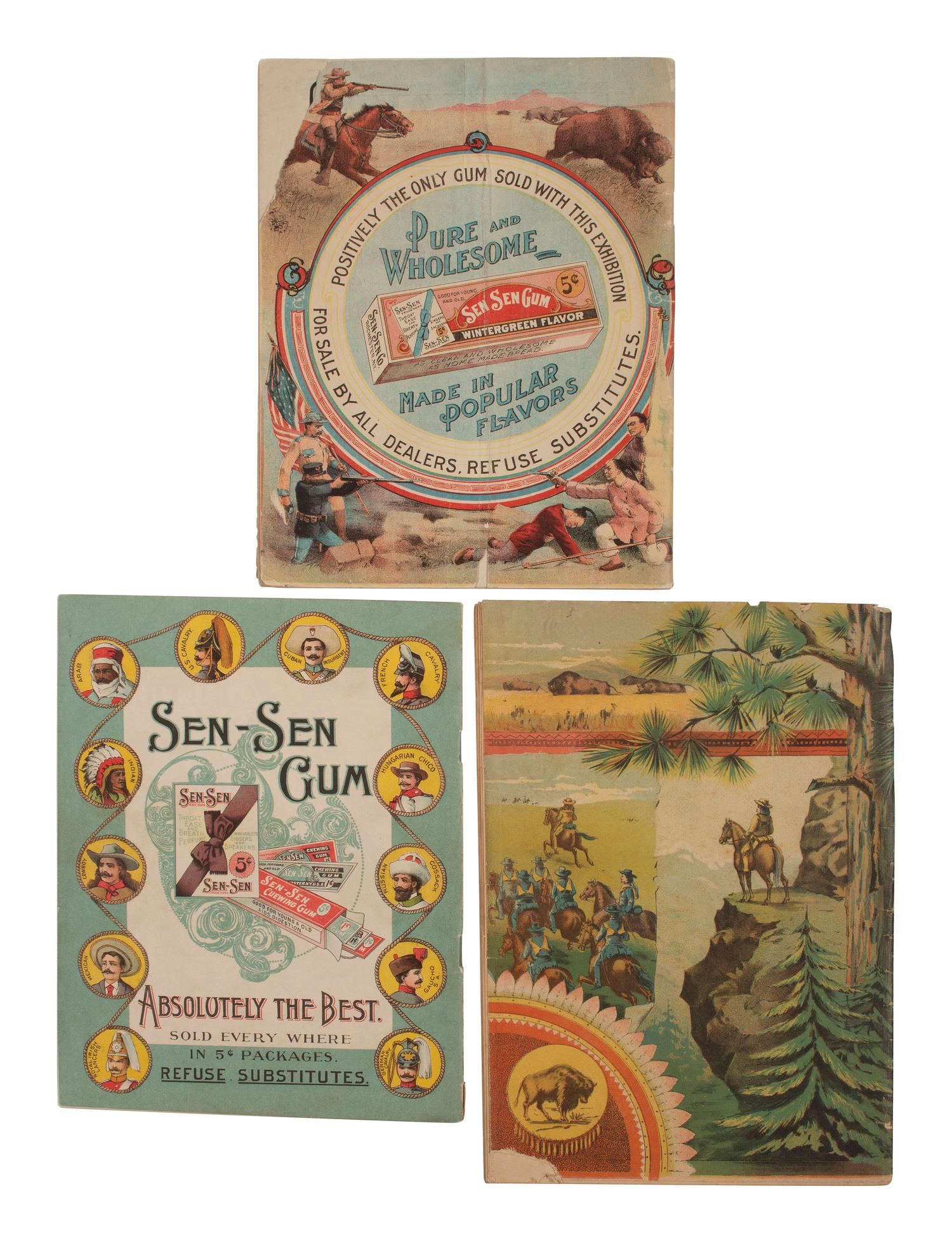 [WILD WEST SHOWS]. A group of 3 Buffalo Bill's Wild West Show programs for 1889, 1900, and 1902.
