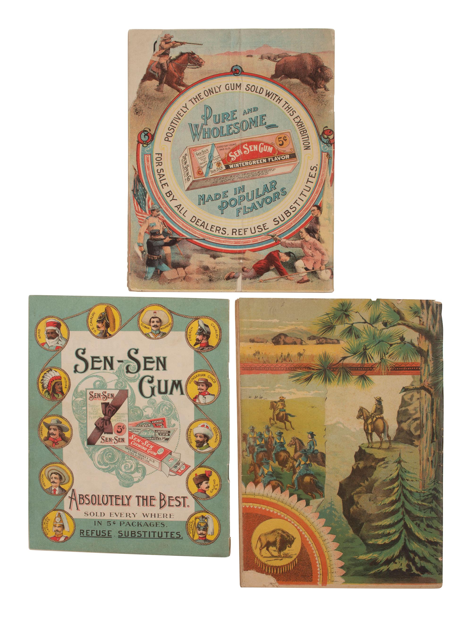 [WILD WEST SHOWS]. A group of 3 Buffalo Bill's Wild West Show programs for 1889, 1900, and 1902.