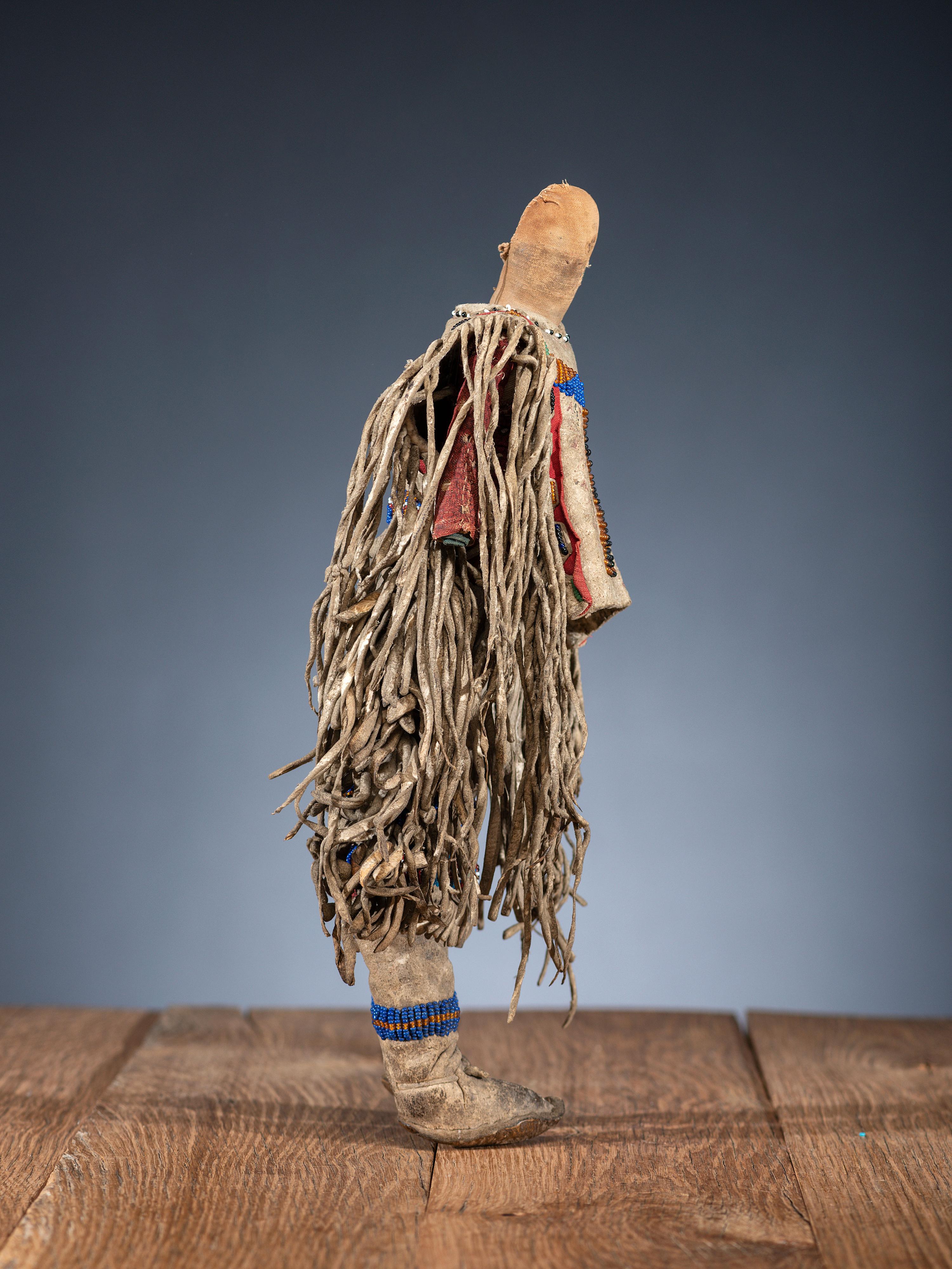 Apache Beaded Hide Doll