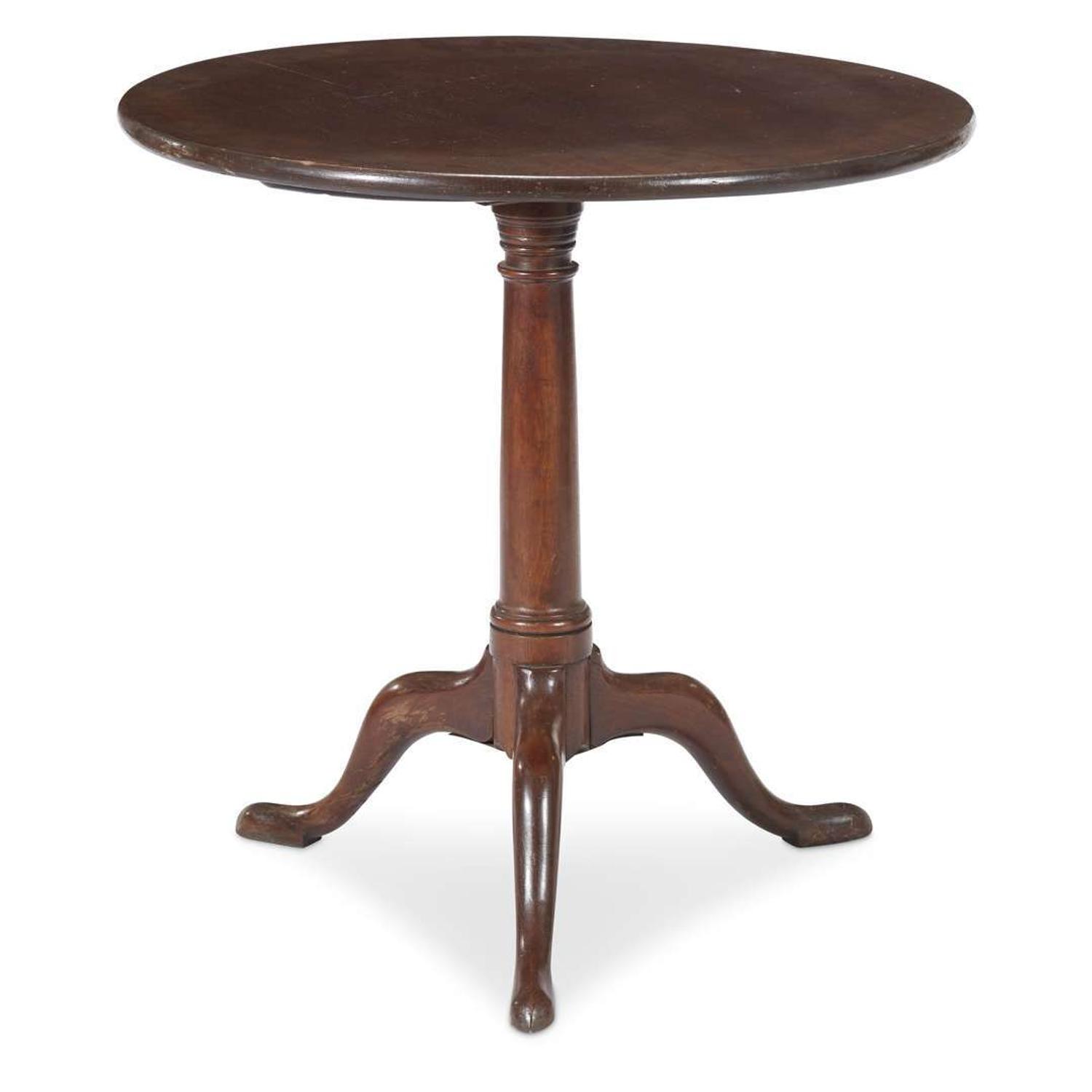 Queen Anne mahogany tilt-top tea table second half 18th century