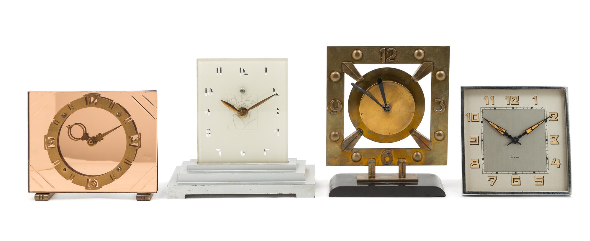 Art Deco, FIRST HALF 20TH CENTURY, a group of 3 table clocks