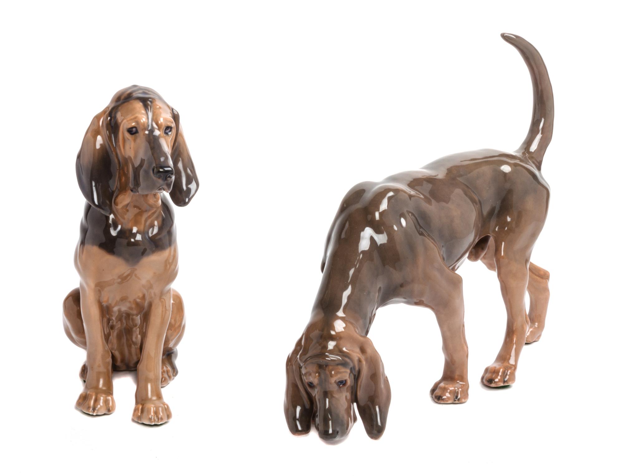 Two Royal Copenhagen Porcelain Figures Width of wider 12 1/2 inches. — 20TH CENTURY