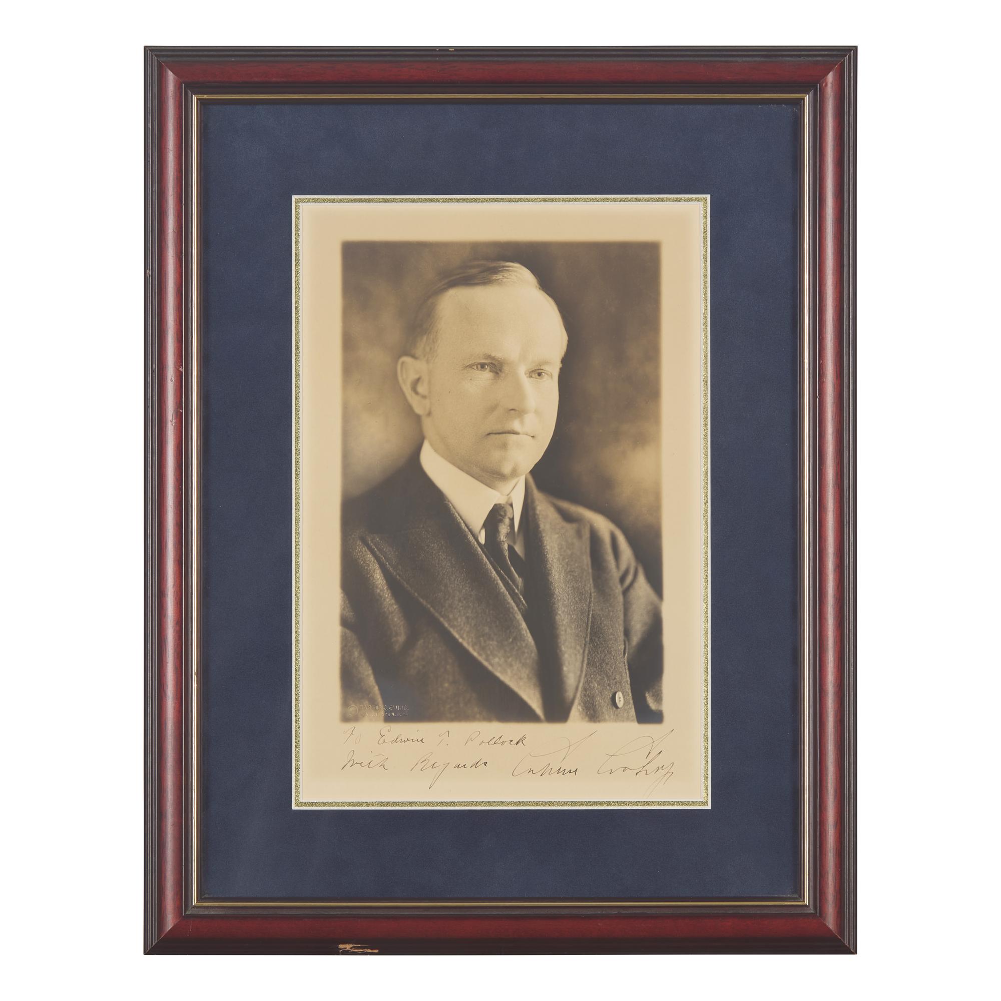 [Presidential] Coolidge, Calvin. Inscribed photograph