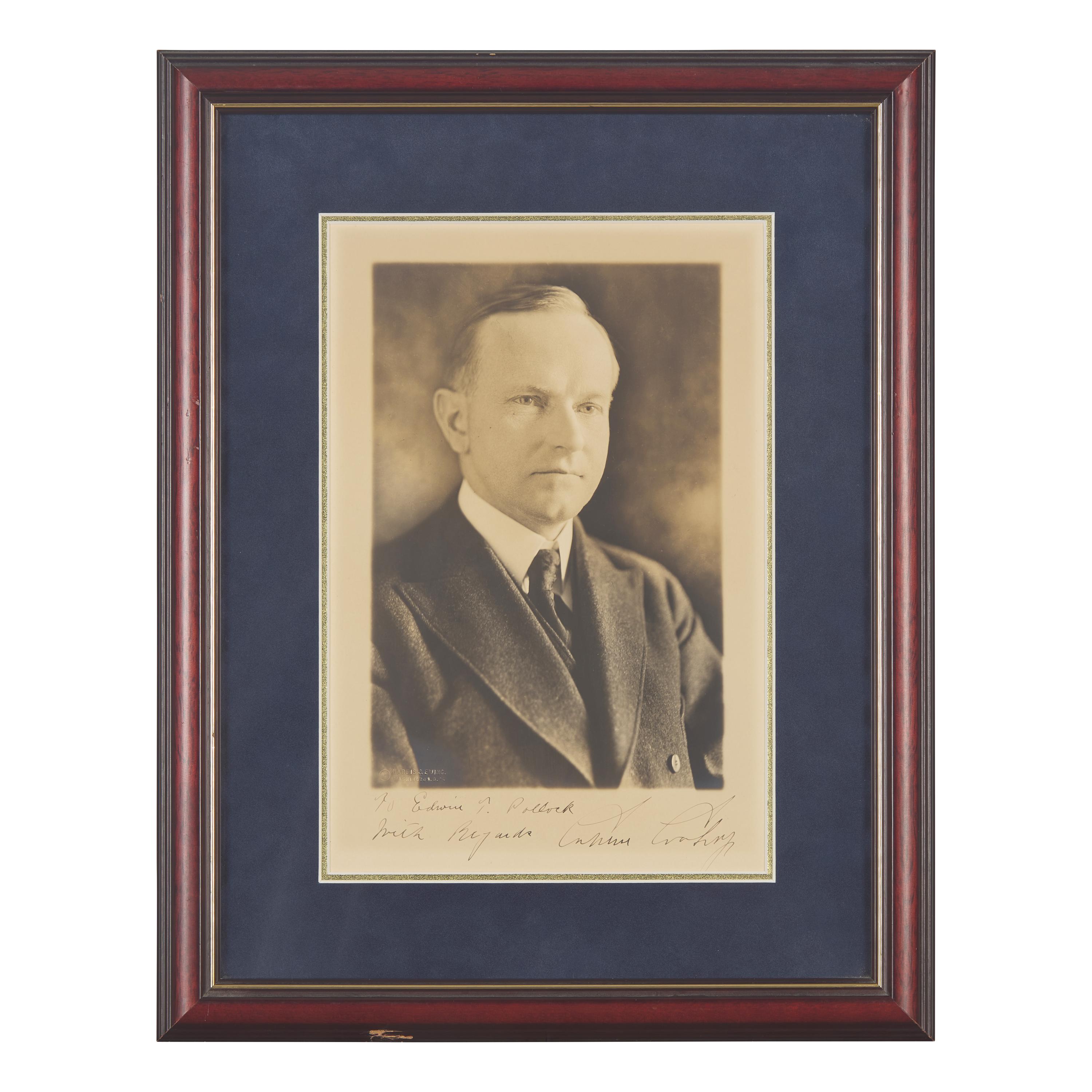[Presidential] Coolidge, Calvin. Inscribed photograph
