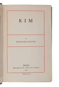 KIPLING, Rudyard (1865-1936). Kim. New York: Doubleday, Page & Co., 1901.