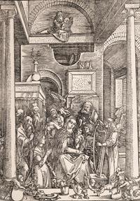 A group of five prints from The Life of the Virgin