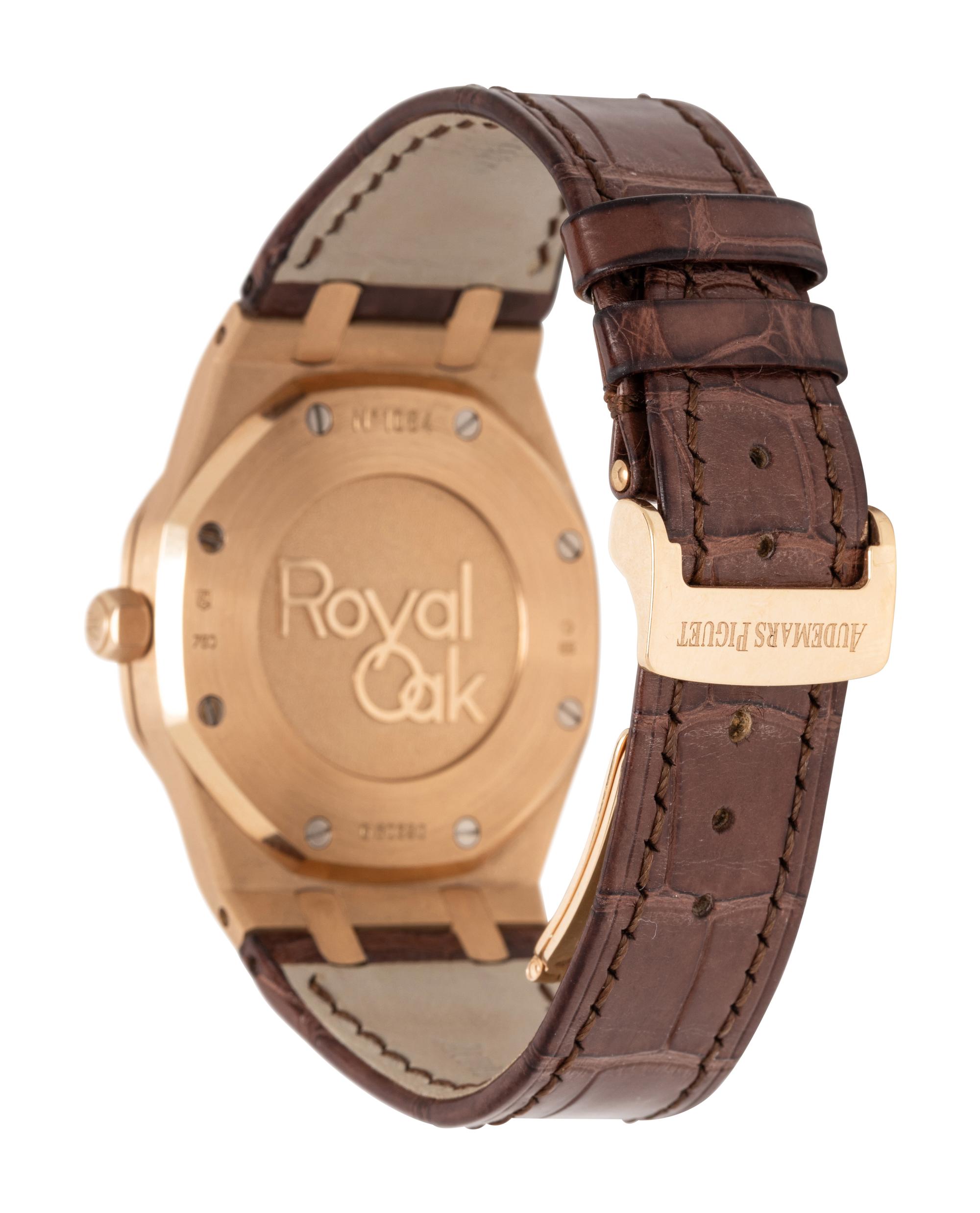 AUDEMARS PIGUET, REF. 26120OR.OO.D088CR.01 18K YELLOW GOLD 'ROYAL OAK' TWO TIMEZONE WATCH, BOX & PAPERS
