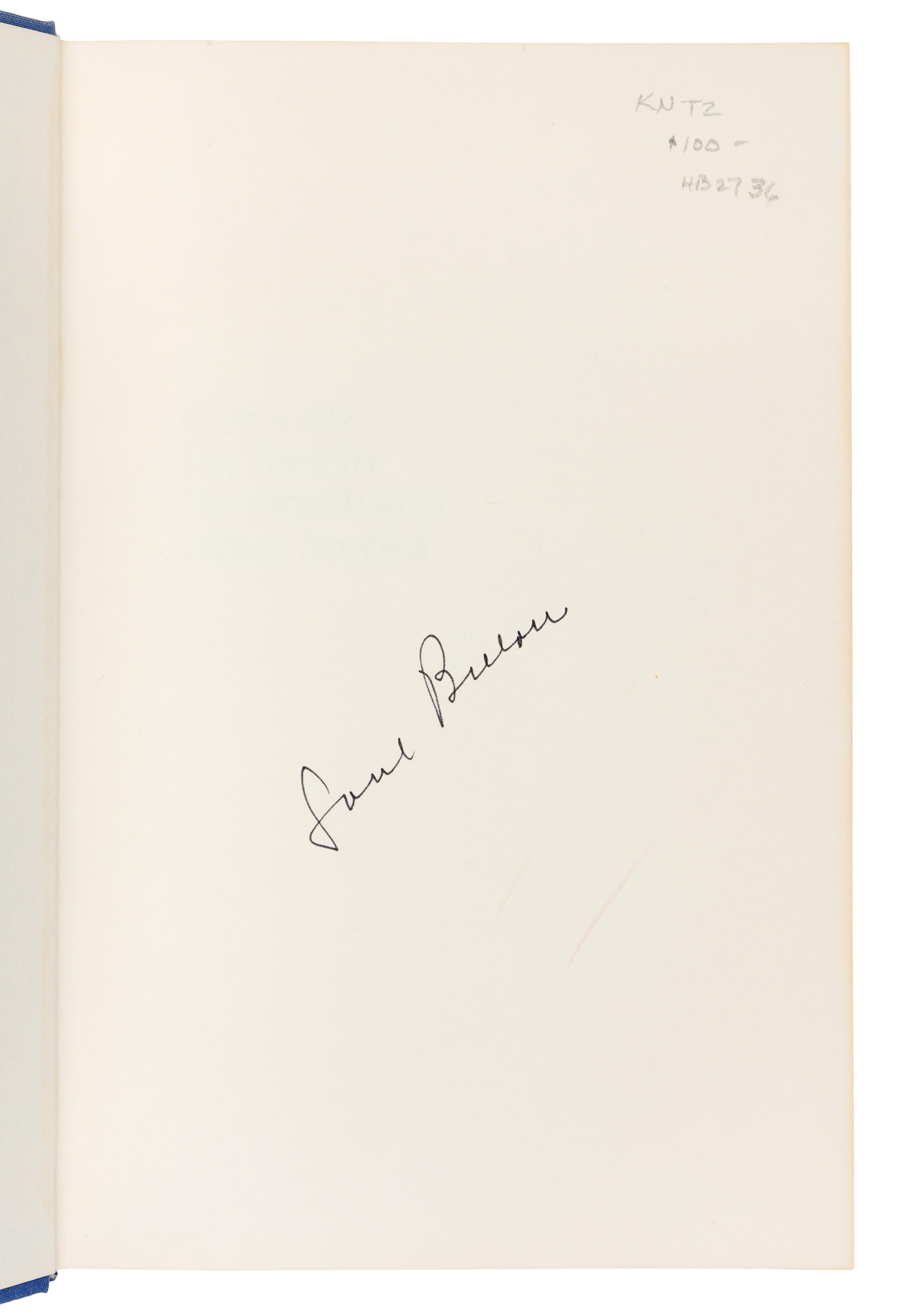 BELLOW, Saul (1915-2005). A group of 4 works. ALL FIRST EDITIONS.