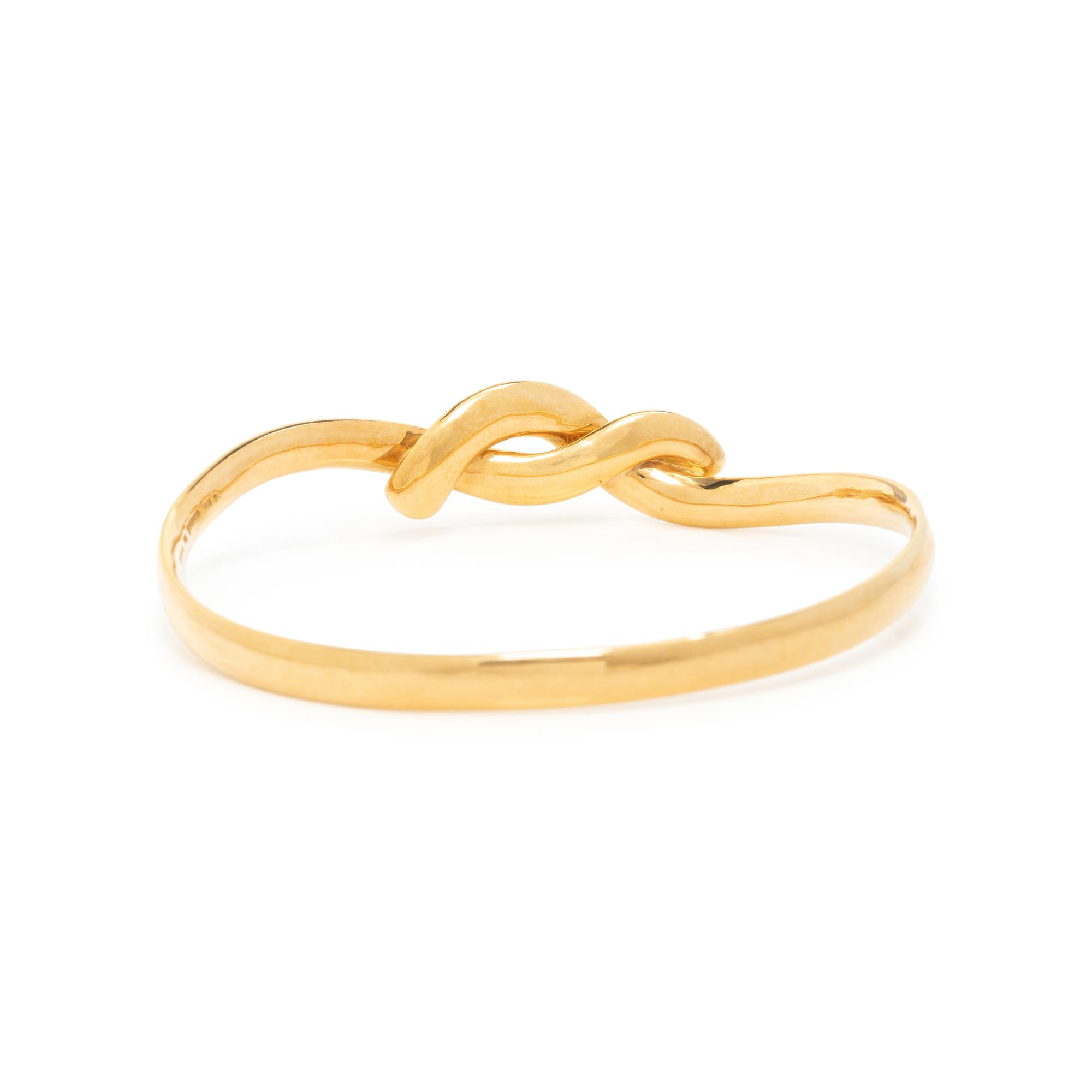 TIFFANY, YELLOW GOLD BANGLE BRACELET
