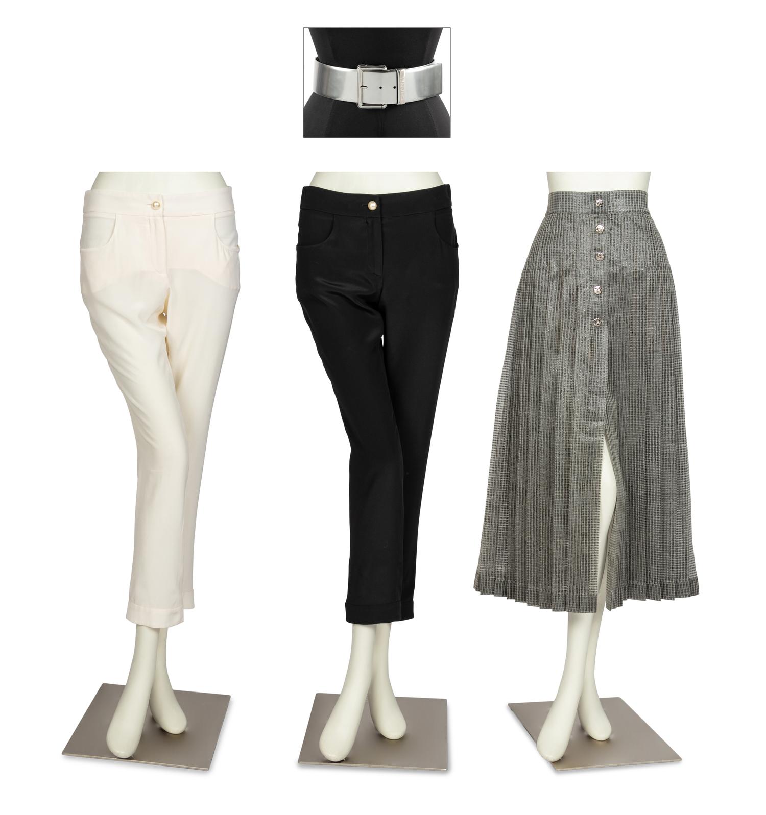 Four Chanel Items: Two Pants, One Skirt, One Belt, 2013-17