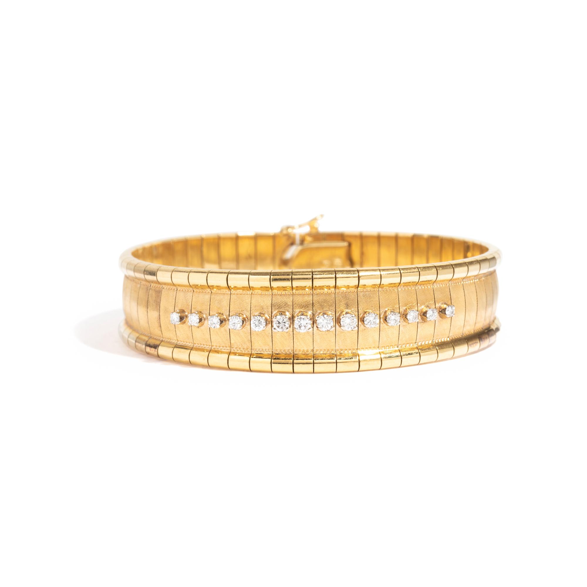 YELLOW GOLD AND DIAMOND BRACELET
