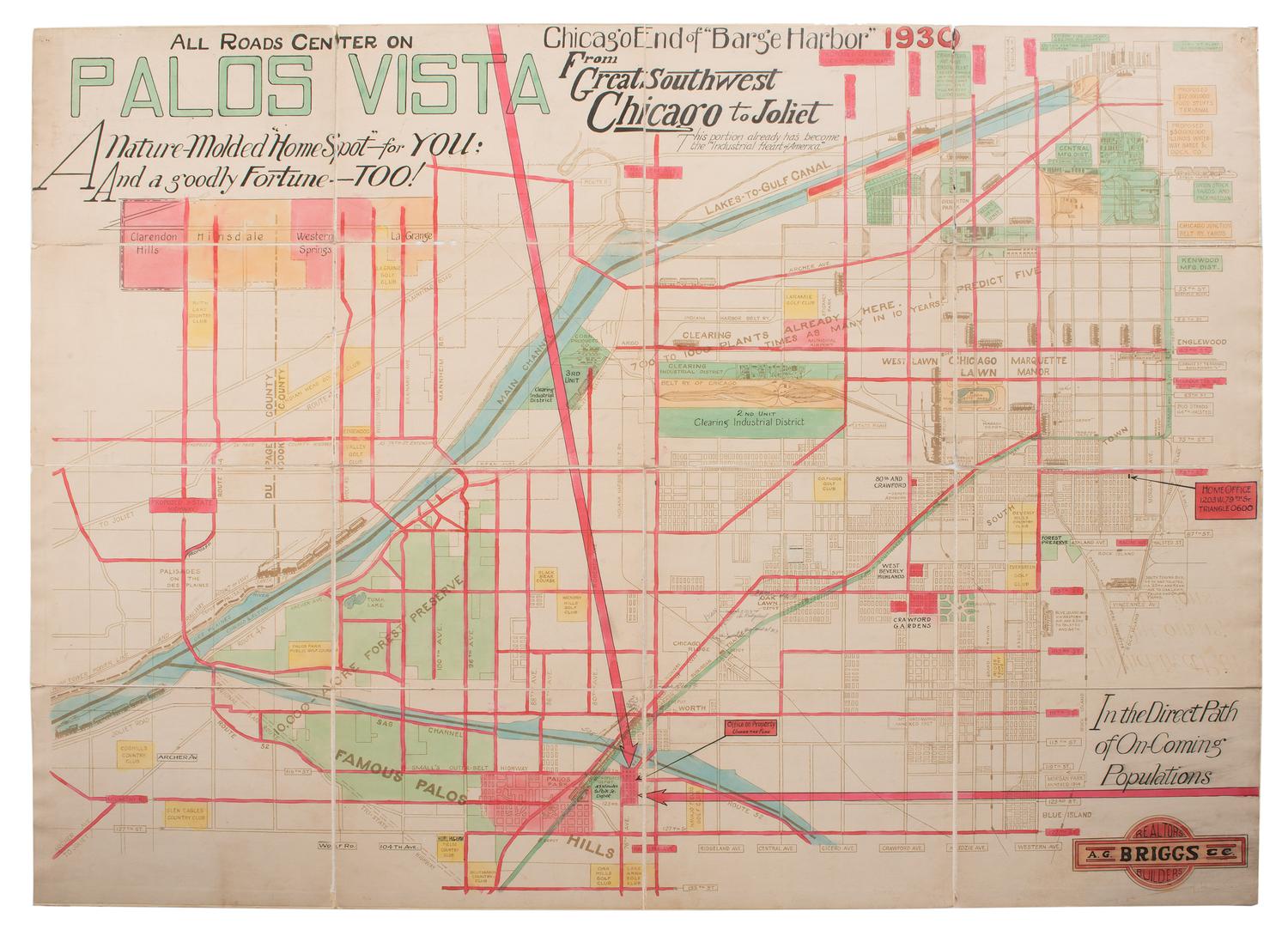 [MAPS & ATLASES -- CHICAGO]. A large group of maps, blueprints, and bonds of Chicago real estate and land development, comprising: