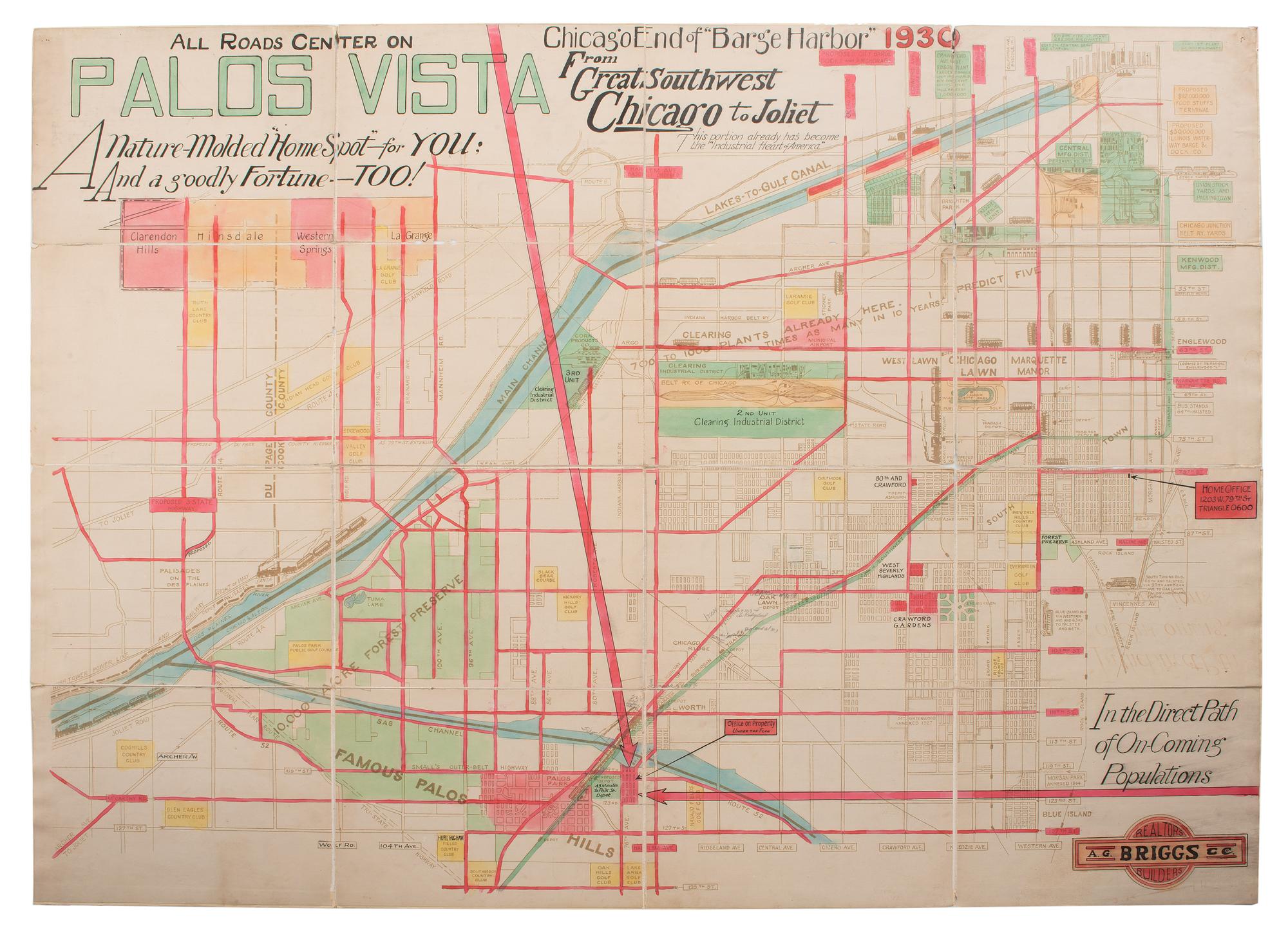 [MAPS & ATLASES -- CHICAGO]. A large group of maps, blueprints, and bonds of Chicago real estate and land development, comprising: