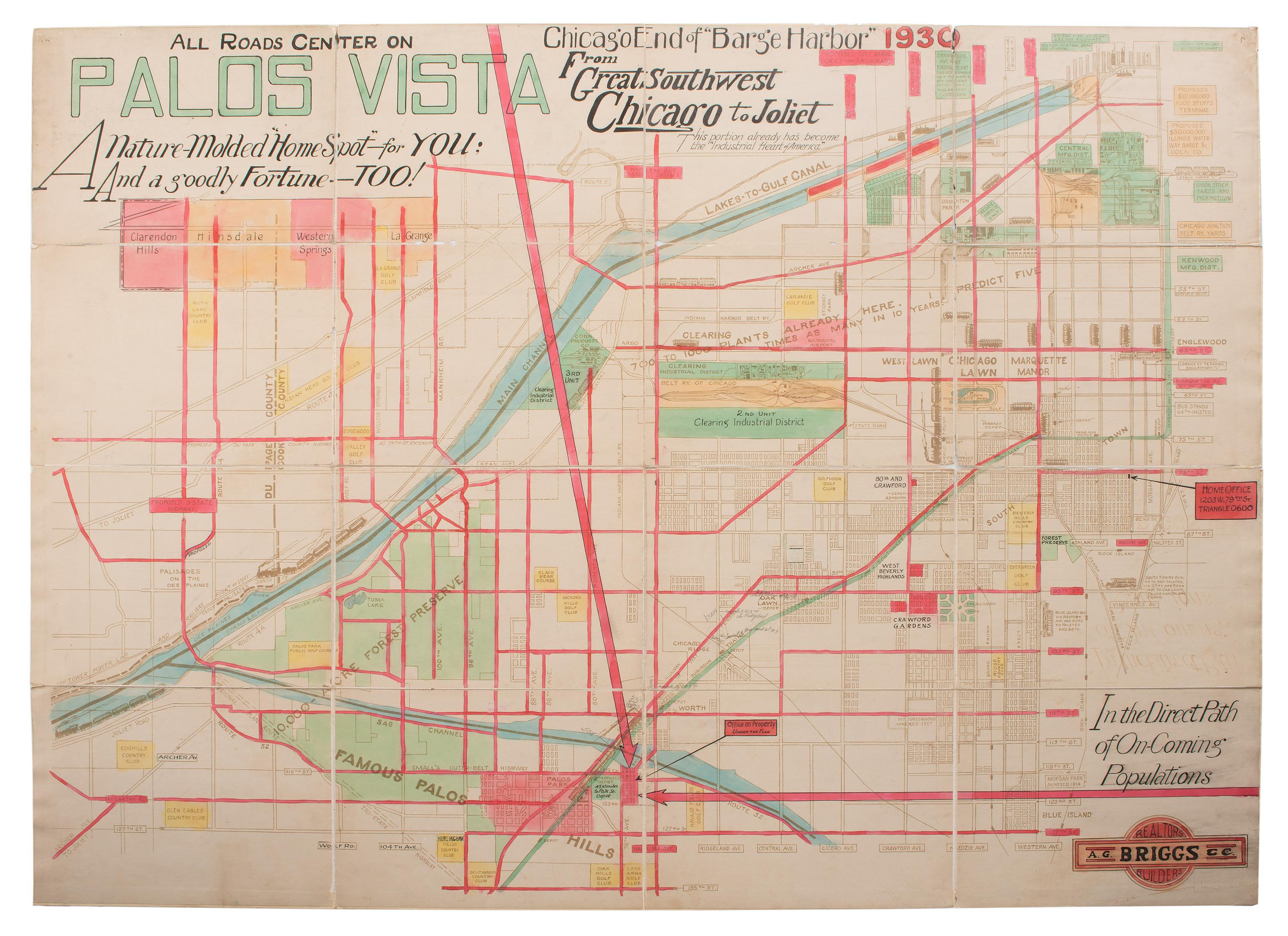 [MAPS & ATLASES -- CHICAGO]. A large group of maps, blueprints, and bonds of Chicago real estate and land development, comprising: