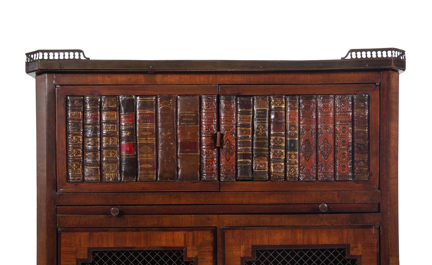 A Louis XV Style Faux-Book Cabinet