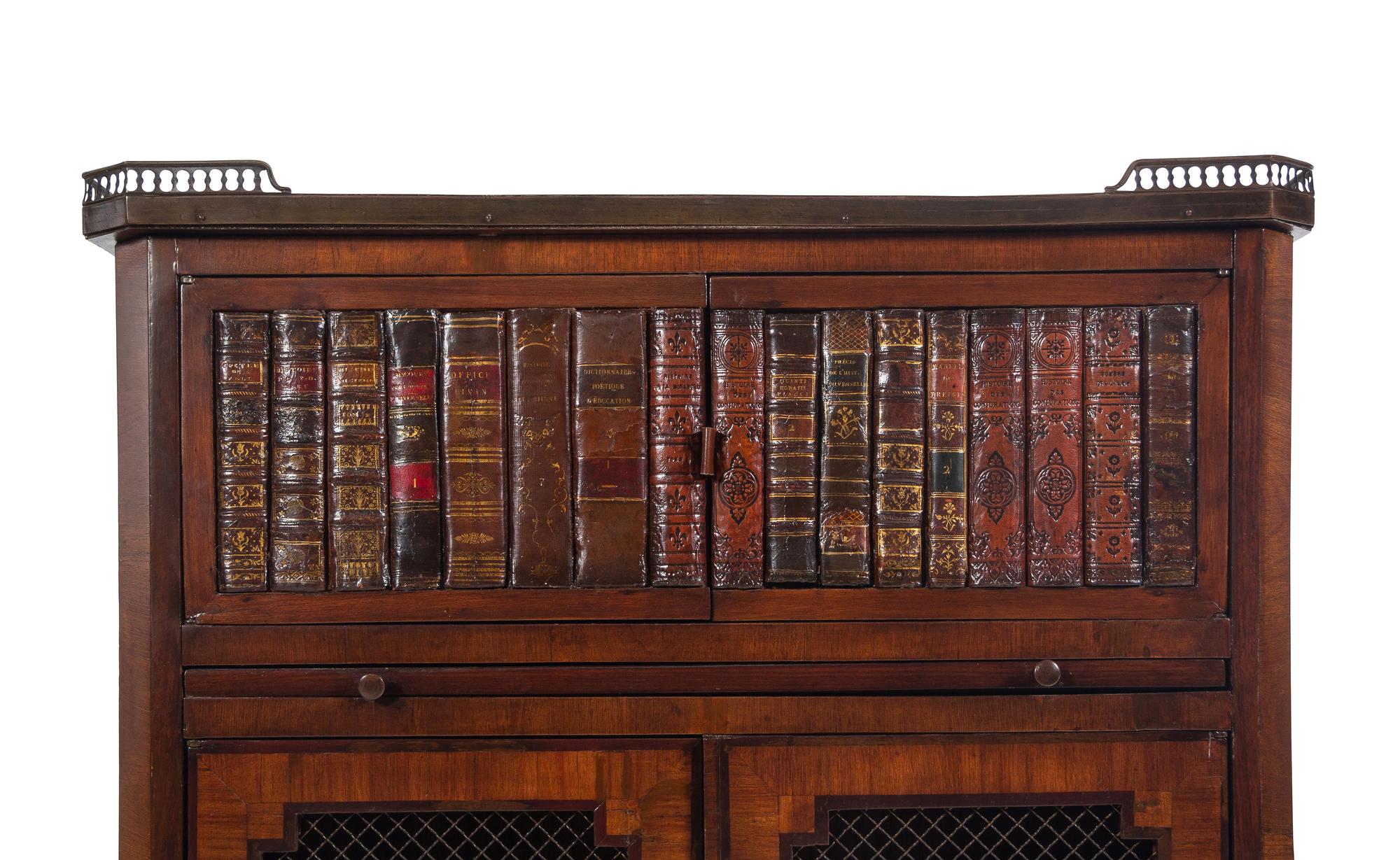 A Louis XV Style Faux-Book Cabinet