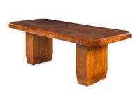 An Art Deco Walnut Dining Table