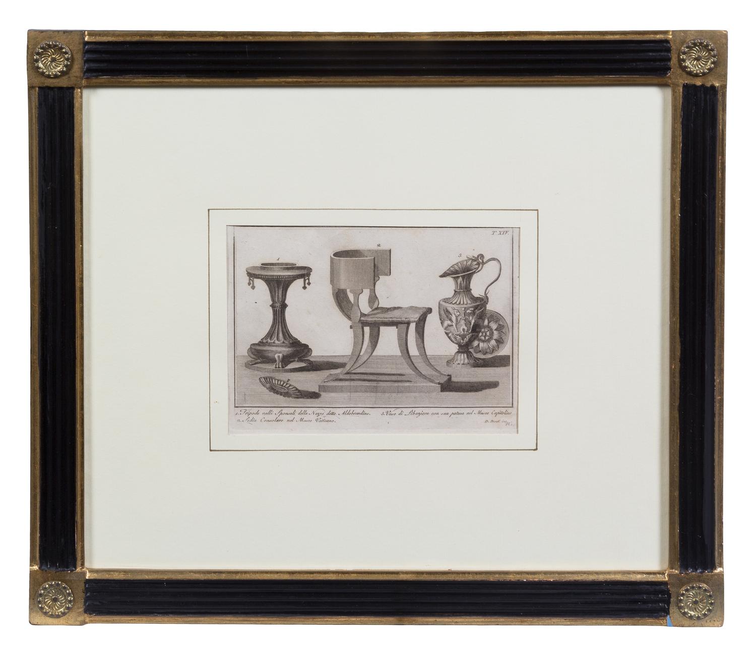 Domenico Pronti, (Italian, 18th Century), Two plates from Nuova raccolta rappresentante i costumi religiosi, civili, e militari degli a