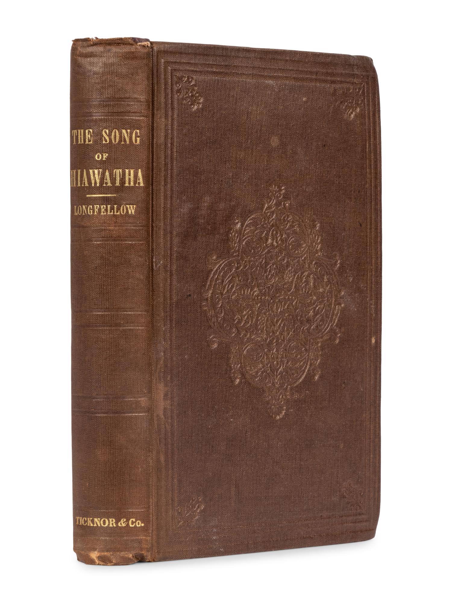 LONGFELLOW, Henry Wadsworth (1807-1892). The Song of Hiawatha . Boston: Ticknor & Fields, 1855.
