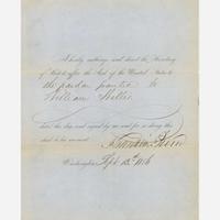 [Presidential] Pierce, Franklin Printed Document, signed