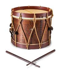 [CIVIL WAR]. Side drum made by George Kilbourn, Albany, New York, 1859. [ With: ] Pair of drumsticks.