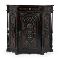An Aesthetic Movement Parcel Gilt Ebonized Cabinet