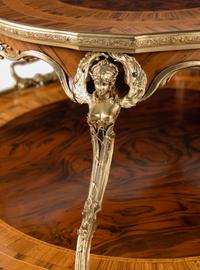 A Louis XV Style Gilt Bronze Mounted Two-Tier Serving Table