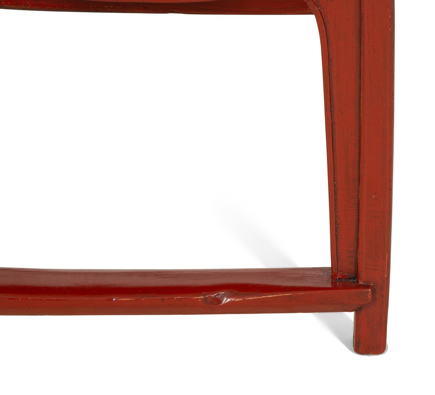 A Chinese Red Painted Armchair