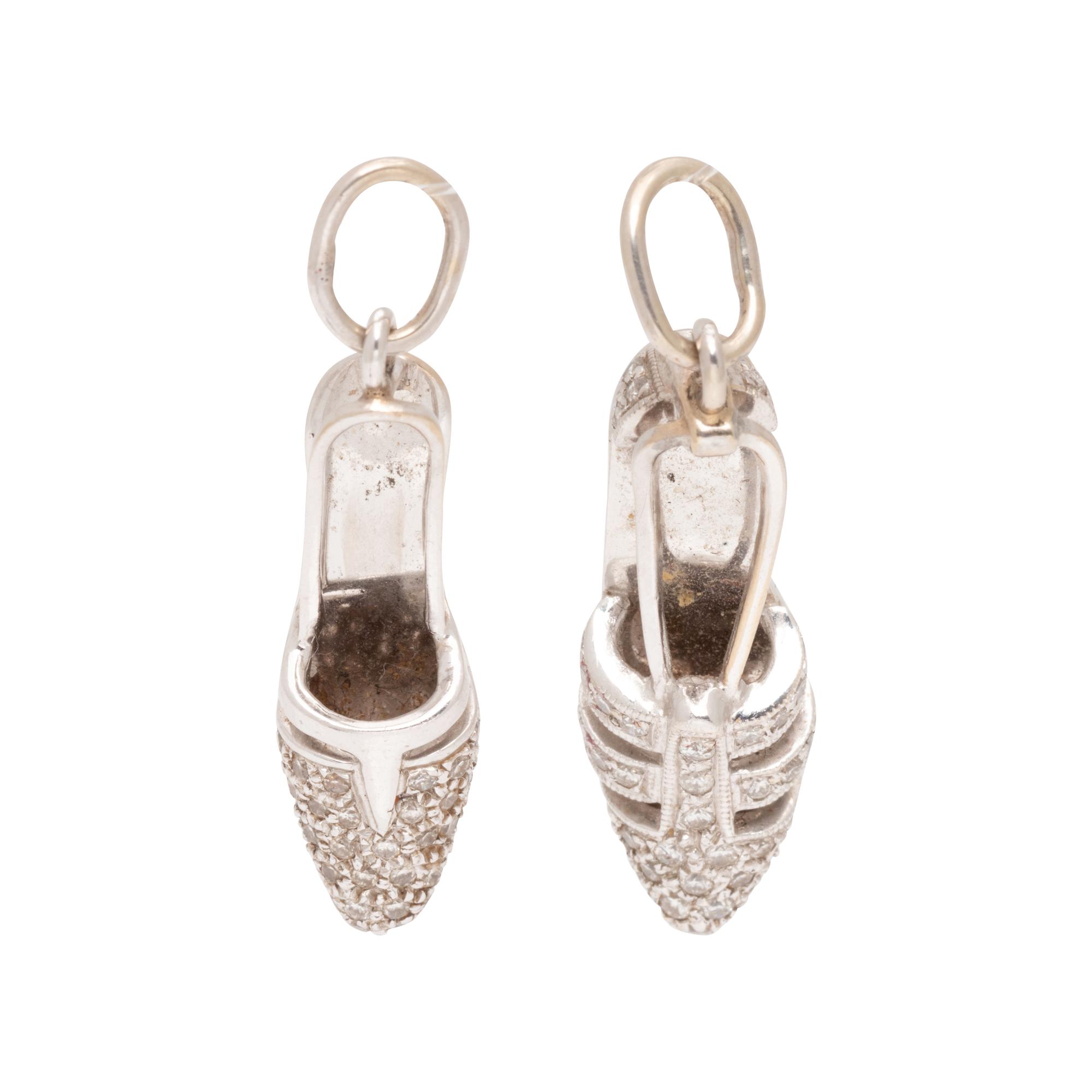 COLLECTION OF DIAMOND SHOE CHARMS
