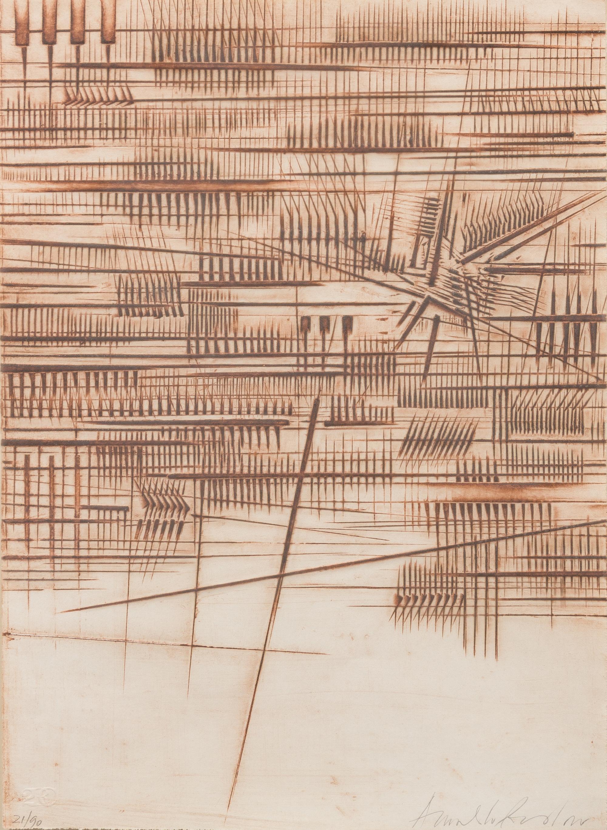 Arnoldo Pomodoro, (Italian, b. 1926), Sette lettere, 1977 (group of 7)
