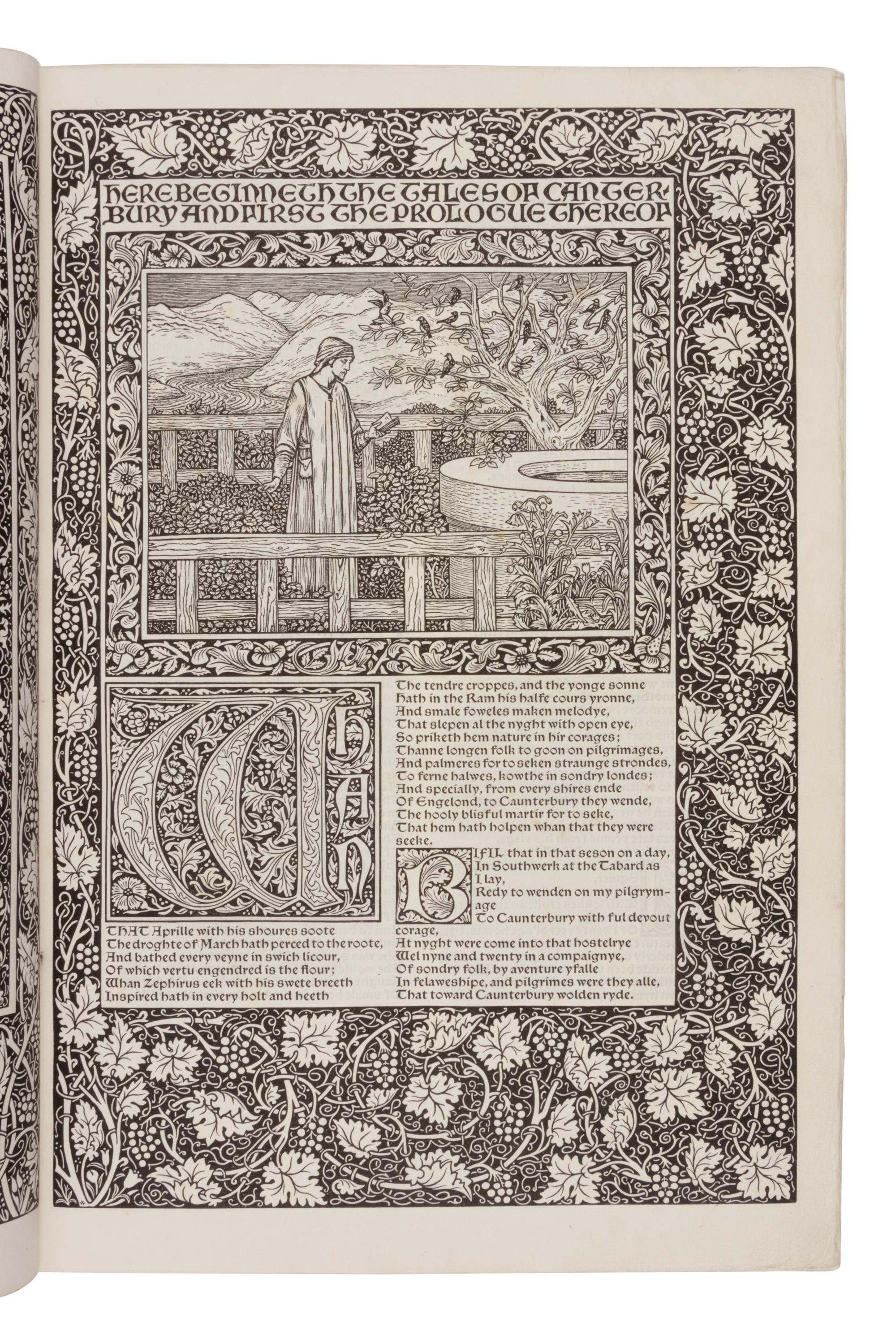 [FINE PRESS & LIVRE D'ARTISTE]. -- [KELMSCOTT PRESS]. CHAUCER, Geoffrey. The Works ... now newly imprinted . Edited by F.S. Ellis. Hammersmith: Kelmscott Press, 1896.