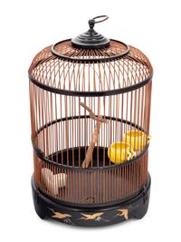 A Japanese Bamboo Bird Cage