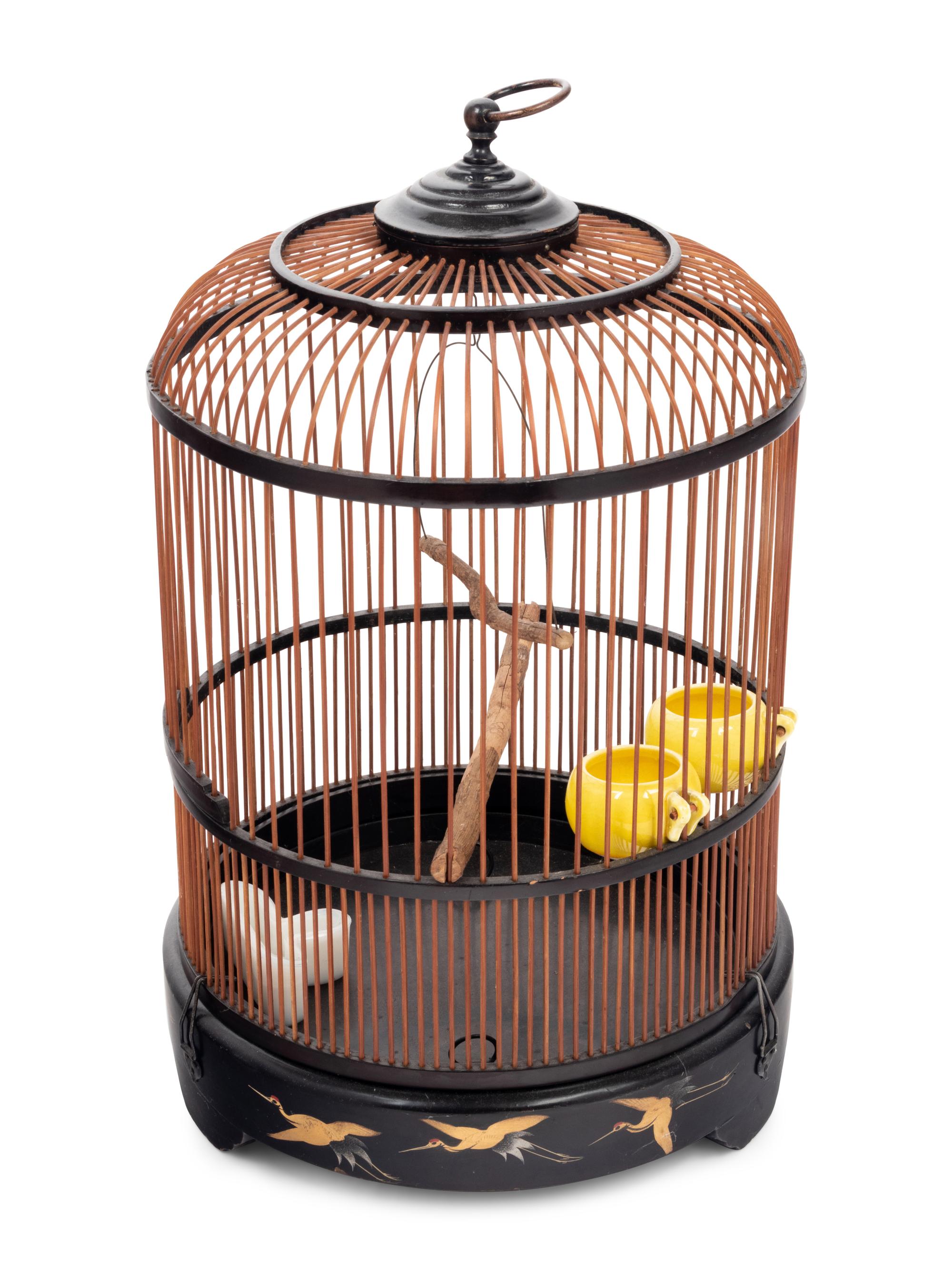 A Japanese Bamboo Bird Cage
